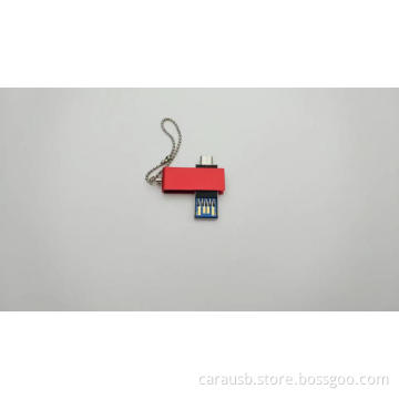 red OTG swivel mini usb flash drive 16GB for Mobile phones